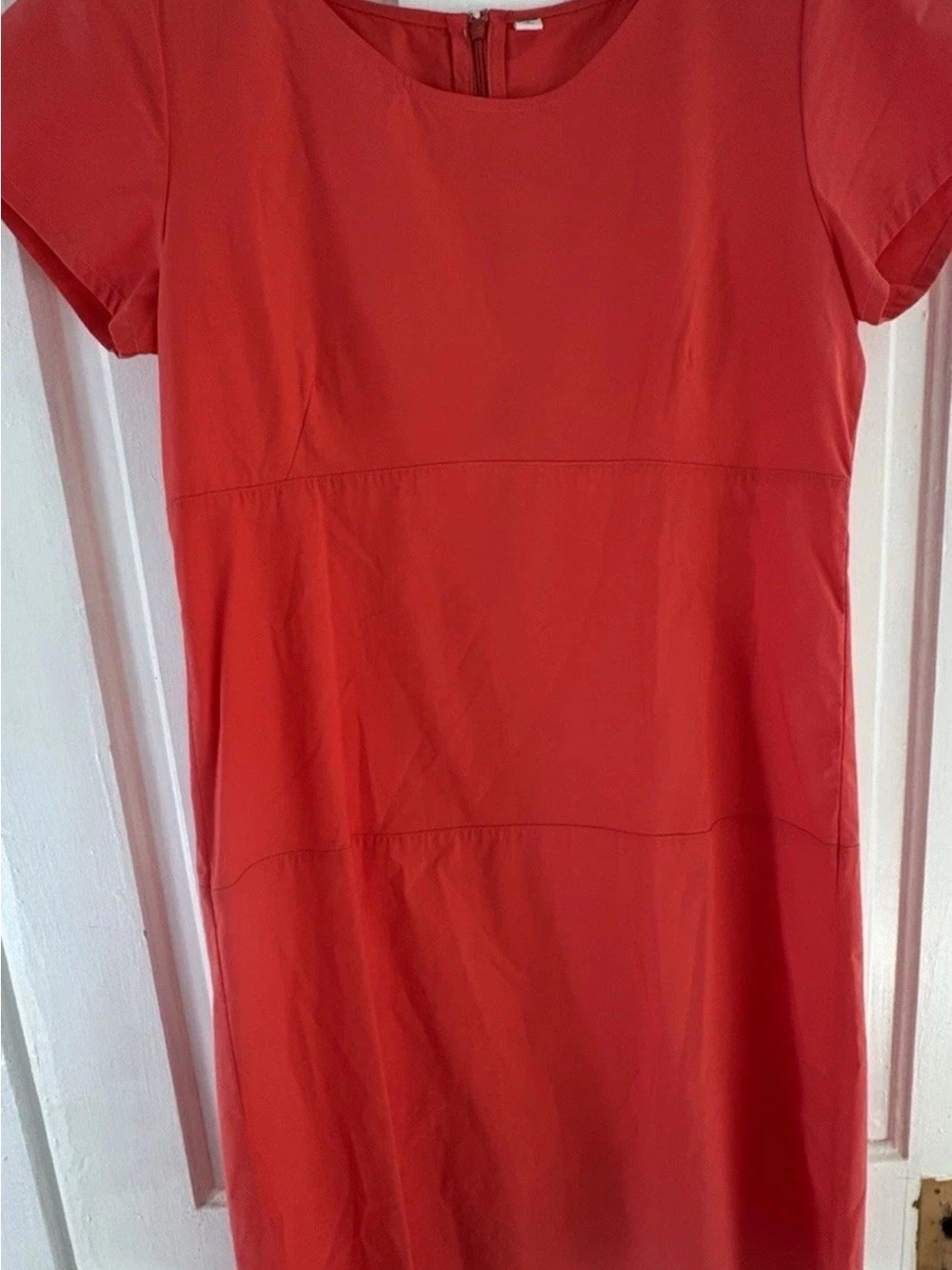 Uniqlo Red Short Sleeve Sheath Dress